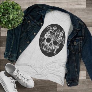 Skull Print Graphic T-shirt